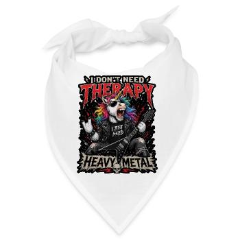 Unicorn Heavy Metal Auftritt - Bandana - Weiß - Vorne