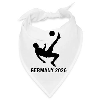Germany 2026 Fußball Schuss Fan - Bandana - Weiß - Vorne