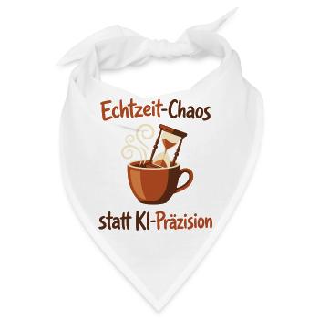 KI-Chaos Kaffee Human Design - Bandana - Weiß - Vorne
