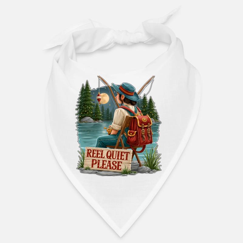 Moulin, silence, s’il vous plaît, scène de pêche Bandana