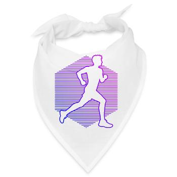 Geschenkidee für einen Running mit Running - Bandana - Weiß - Vorne
