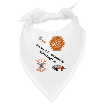 Mechaniker Stempelwerkstatt Vintage-Design - Bandana - Weiß - Vorne
