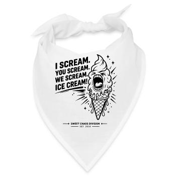 I Scream. You Scream. We Scream. Eiscreme. - Bandana - Weiß - Vorne