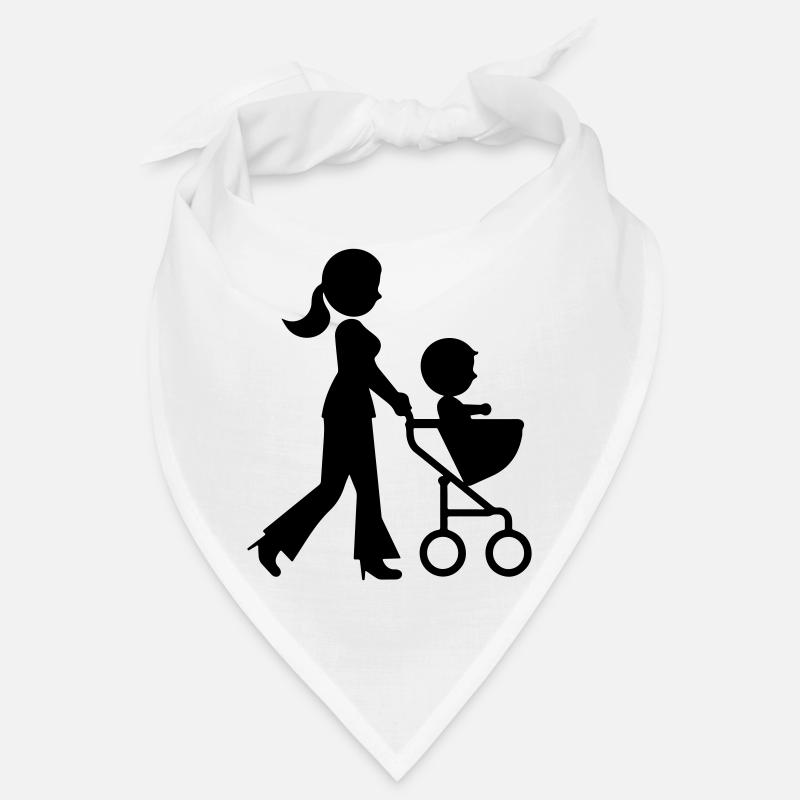 Maman poussette bébé Bandana