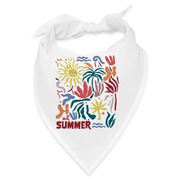 Summer tropical - Bandana - Weiß - Vorne