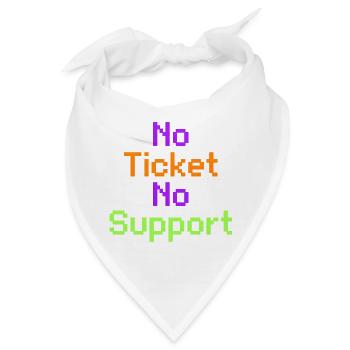 No Ticket No Support Informatiker IT Administrator - Bandana - Weiß - Vorne