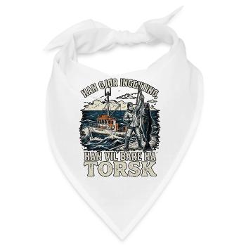 Norwegen Dorsch Angler - Bandana - Weiß - Vorne