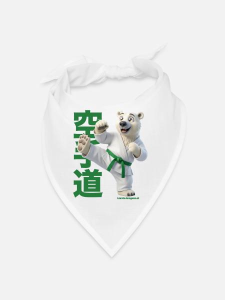 Karate Eisbär - Bandana - Weiß - Vorne