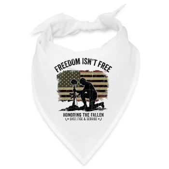 Freedom isn´t free - US Army - Bandana - Weiß - Vorne