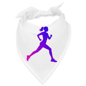 Geschenkidee für eine Running mit Running - Bandana - Weiß - Vorne