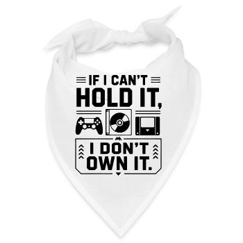 Wenn ich es nicht halten kann, Gamer Geek T-Shirt - Bandana - Weiß - Vorne