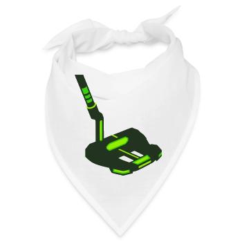 Golf Putter Schlaeger Icon - Bandana - Weiß - Vorne