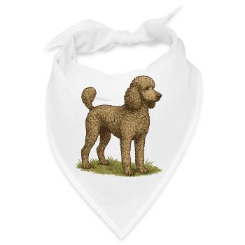 Großpudel - Bandana - Weiß - Vorne