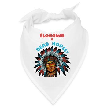 Flogging a Dead Horse – Native Chief - Bandana - Weiß - Vorne