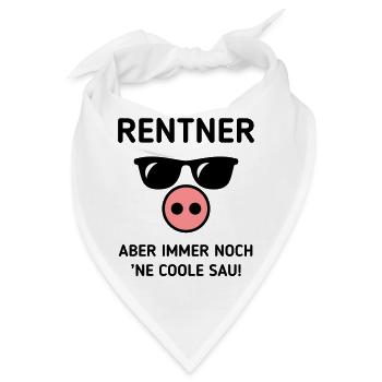 Rentner Aber Immer Noch ’Ne Coole Sau! (Rente) - Bandana - Weiß - Vorne