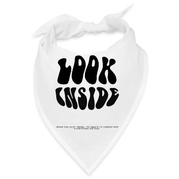 Look Inside – Psychedelischer Blob - Bandana - Weiß - Vorne