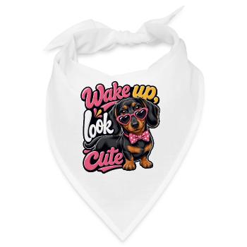 Dackel - Bandana - Weiß - Vorne