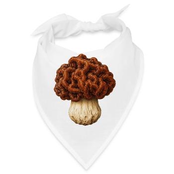 Gyromitra Gehirnpilz-Mütze - Bandana - Weiß - Vorne