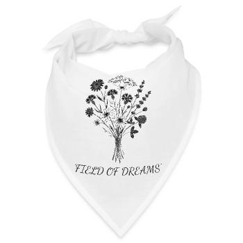 Traumblüten Silhouetten Bouquet - Bandana - Weiß - Vorne