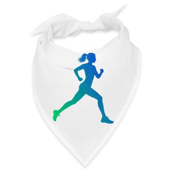 Geschenkidee für eine Running mit Running - Bandana - Weiß - Vorne