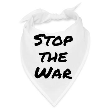 Stop the war - Bandana - Weiß - Vorne