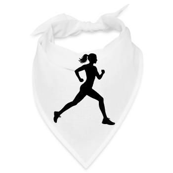 Geschenkidee für eine Running mit Running - Bandana - Weiß - Vorne