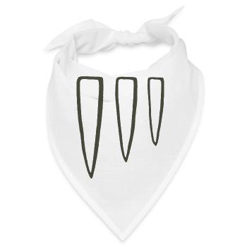 Drei-Punkt-Stammessymbol - Bandana - Weiß - Vorne
