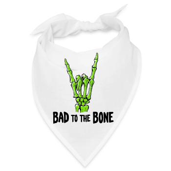 Bad to the Bone Skeleton Rock - Bandana - Weiß - Vorne