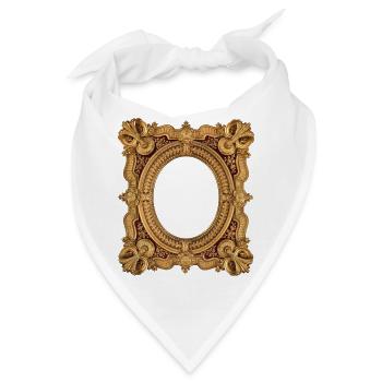 Goldener Bilderrahmen - Bandana - Weiß - Vorne