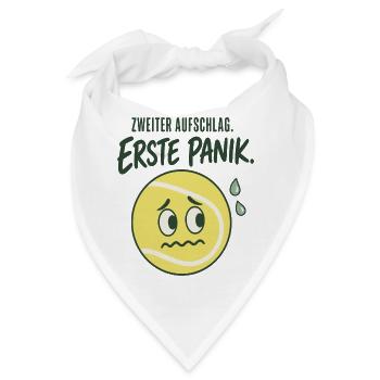 Erste Panik Zweiter Aufschlag Lustiger Tennisball - Bandana - Weiß - Vorne