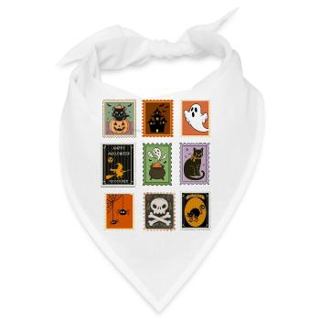 Vintage-Halloween-Stempelpaket - Bandana - Weiß - Vorne