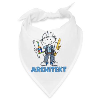 Architekt Architektur Bauplan Beruf Humor Cartoon - Bandana - Weiß - Vorne