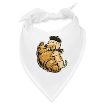 Croissant Hund - Bandana - Weiß - Vorne