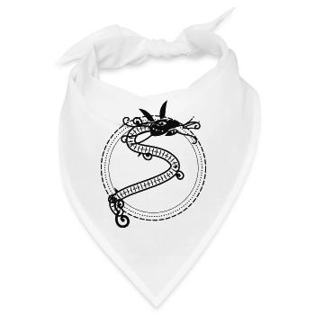Rundes Serpentinenring-Motiv - Bandana - Weiß - Vorne