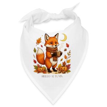Autumn Fox Cozy Cup Tee - Bandana - Weiß - Vorne