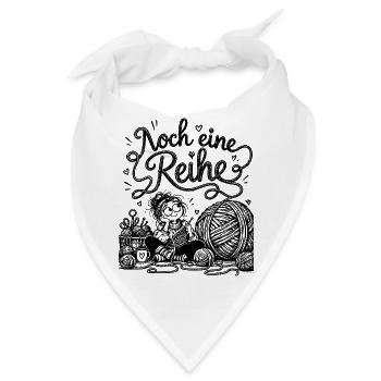 Lustiger Stricken Spruch für Wollfans - Bandana - Weiß - Vorne