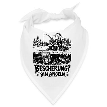 Lustiges Weihnachtsgeschenk für Angler - Bandana - Weiß - Vorne