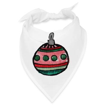 Pastellstreifen-Ornament - Bandana - Weiß - Vorne