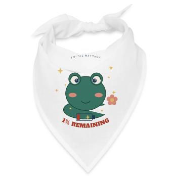 Kleiner Frosch 1% Verbleibend - Bandana - Weiß - Vorne