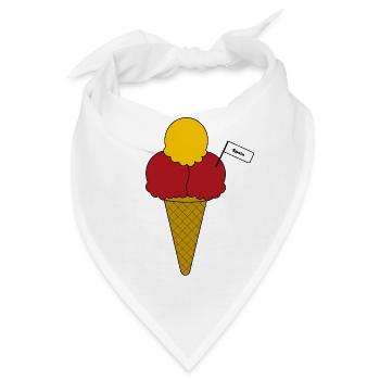 Spain Flag Eis cream Eiscreme - Bandana - Weiß - Vorne