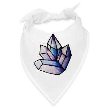 Prismatisches Kristallcluster - Bandana - Weiß - Vorne