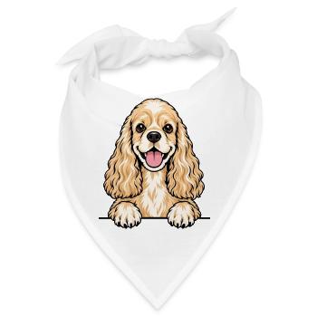 American Cocker Spaniel - Bandana - Weiß - Vorne