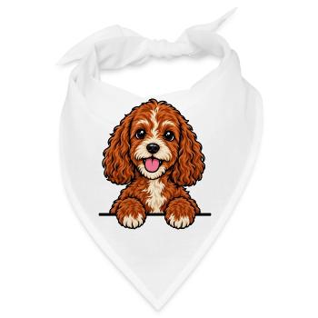Cavapoo - Bandana - Weiß - Vorne