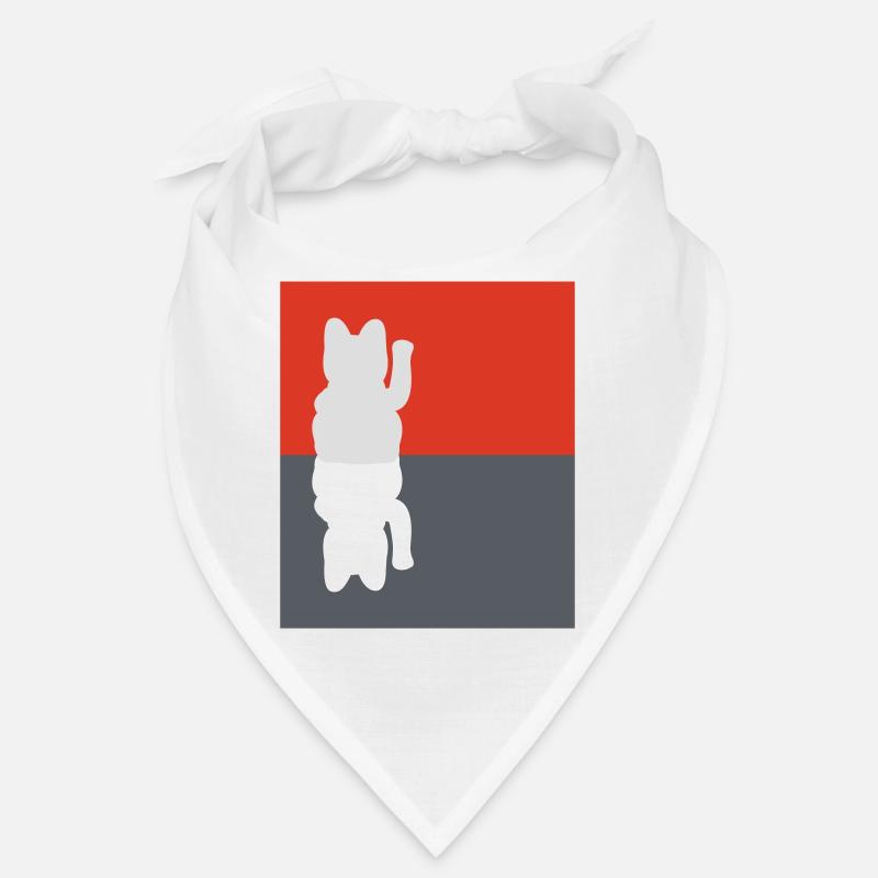 Glückskatze - Bandana - Weiß