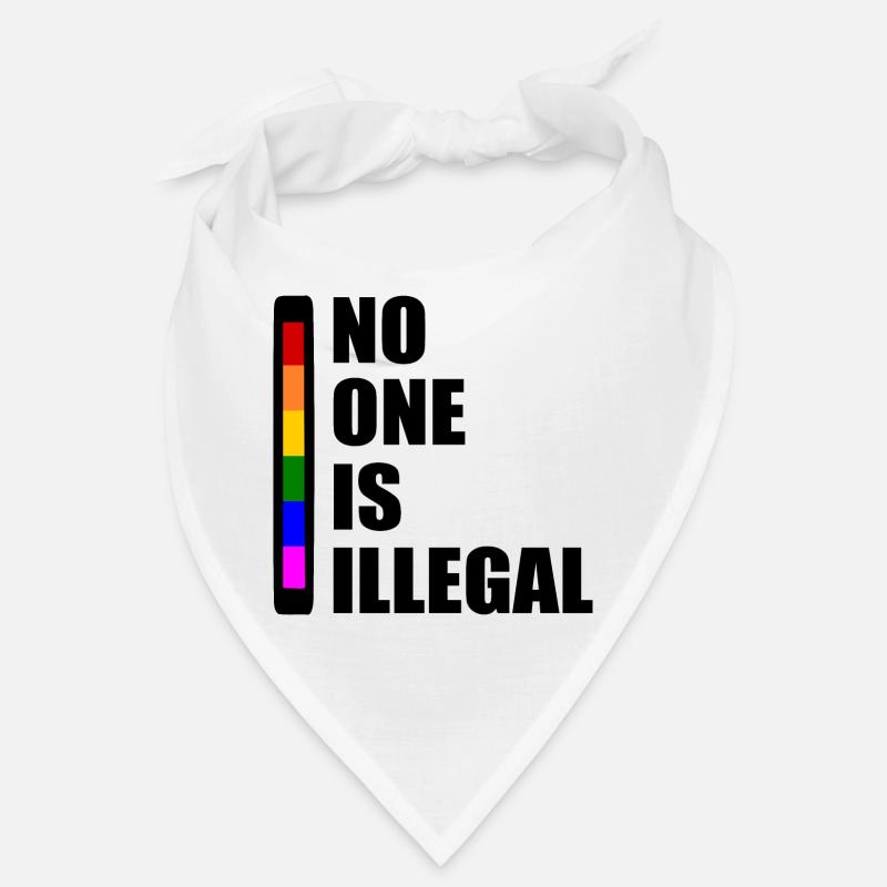 No one is illegal - Bandana - Weiß