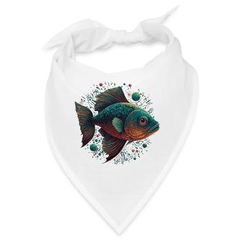 Fisch Liebe - Bandana - Weiß - Vorne