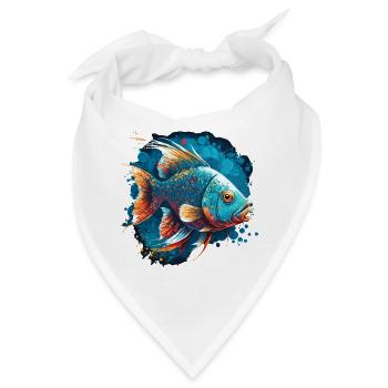 Forellenangeln - Bandana - Weiß - Vorne