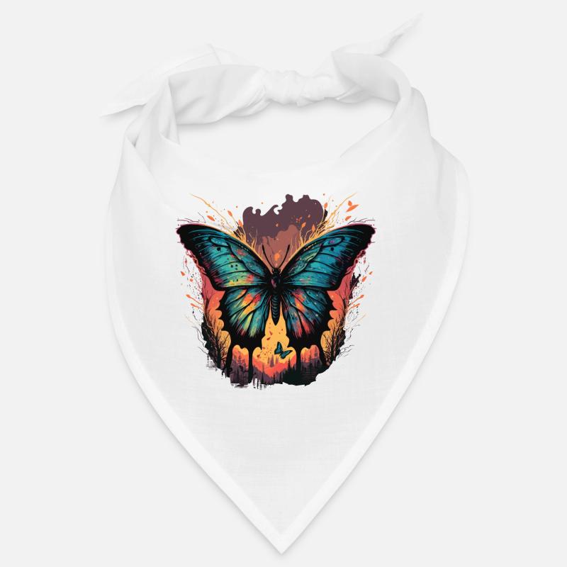 Coucher de soleil papillon Bandana