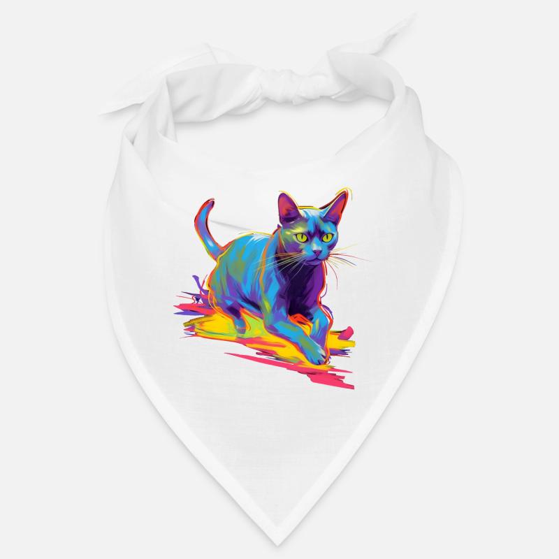 Néon de chat coloré Bandana