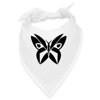 butterfly - Bandana - Weiß - Vorne